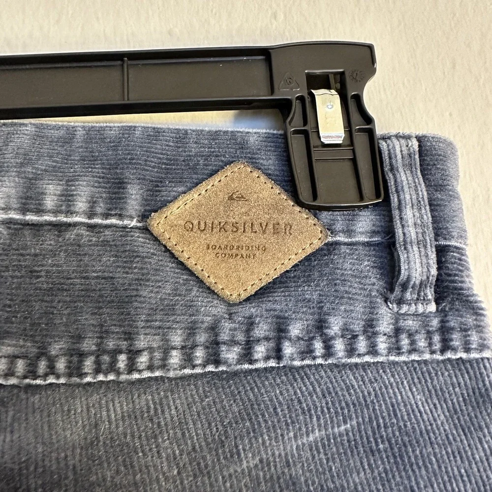 Quicksilver Pants Men's Kracker Corduroy Jeans Straight Tapered Blue Gray‎ 29x31
